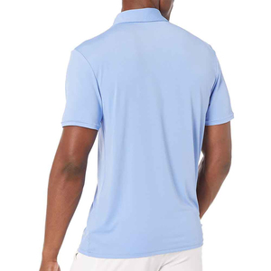 Low MOQ Custom Men's <b>Light</b> <b>Blue</b> Short Sleeve for <b>Shirt</b> 100% Cotton Canvas Knitted Casual Solid Color Breathable Anti-Wrinkle - Product Image 2