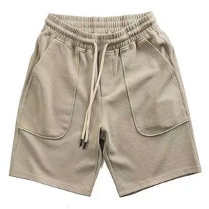 Pantalones Cortos Bermuda de Algodón Negro para Hombre, Cintura Media, Cordón Ajustable, Color Sólido, con Bolsillos, Tela Transpirable - Product Image 5