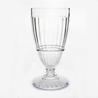 Verre à vin classique à pied court en plastique acrylique sans BPA de 330 ml pour le camping, marque EL, modèle AG-274