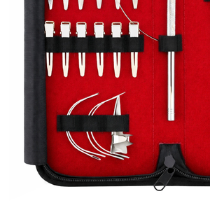 Kit de Herramientas Profesional para Extensiones de Cabello con Queratina Roja Mate, Alicates Metálicos de Acero Inoxidable de Grado Quirúrgico, Incluye Prensa para Extensiones Adhesivas ARMA - Product Image 5