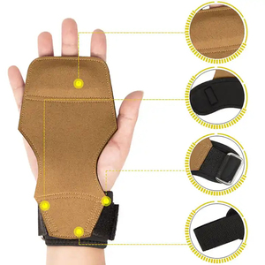 Sangles de poignet en cuir personnalisées pour la musculation et gants de gym antidérapants avec support de préhension pour soulevé de terre, powerlifting, musculation et fitness - Product Image 3