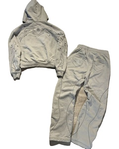 Ensemble de survêtement unisexe réfléchissant avec cordon de serrage, style streetwear hivernal, en nylon, 2 pièces, vente en gros - Product Image 2