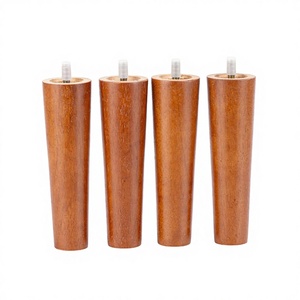 Pieds de canapé ronds en bois massif à finition naturelle, pieds de remplacement pour meubles, pour canapé, armoire, lit, amélioration de la maison, pieds de meubles en bois - Product Image 1