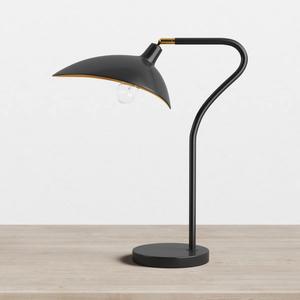 Lámpara de Mesa Moderna y Elegante de Latón con Pantalla de Tela Negra Extraíble, Luz Decorativa Ecológica para Diwali - Product Image 6