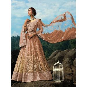 ชุดเดรสแต่งงานสุดหรูชุดออกงาน zari สีน้ำตาลสุดหรู - Product Image 6