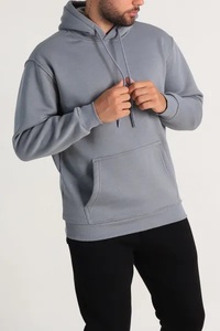 Dernier cri : Sweat à capuche en molleton 100 % coton, écologique, avec logo personnalisé et impression en relief, pour homme - Product Image 3