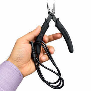 Pince de mise à la terre pour la soudure de bijoux permanents et de chaînes fines avec câble de 3 pieds, connexion sécurisée, rouge ZetomedPro - Product Image 1