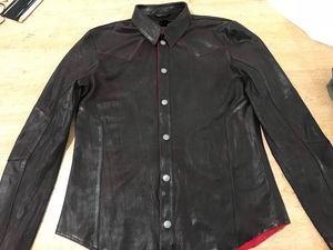 Men's Brown Leather Shirt Jacket Casual Turn-down Collar Regular Sleeve Solid Color Slim Fit Autumn Wear - Product Image 5