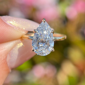 Hot Selling 3.10Carat pear Cut Lab-Grown Diamond <b>Ring</b> <b>14k</b> White <b>Gold</b> Rhodium Plating Classic for Engagement Wedding - Product Image 3