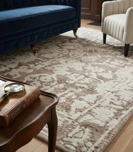 Tapis d'appoint texturé tufté à la main |   Tapis fait main en poils coupés blancs et en poils bouclés beiges pour la décoration moderne de la maison et du salon - Product Image 5