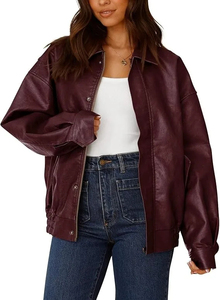 High Street Style <b>Long</b> Length Sheep <b>Leather</b> <b>Jacket</b> for Women Breathable Windproof Cotton Filled Outerwear Classic Style <b>Jackets</b> - Product Image 6