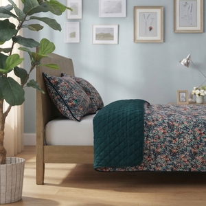 Ensemble de couvre-lit Forest Ditsy 3 pièces, imprimé géométrique uni, mélange de coton T-150, literie pour toutes les saisons, usage domestique, style durable - Product Image 4