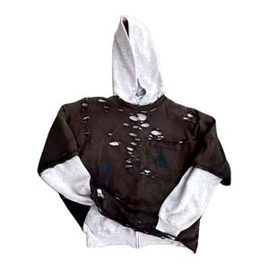 เสื้อมีฮู้ดผู้ชายแบบสตรีทแฟชั่นแบบสั่งตัด - Product Image 1