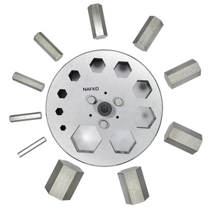 Coupe-disques hexagonal de qualité supérieure, facile à utiliser, avec un jeu de 10 poinçons de taille 4 mm à 31 mm, pour la fabrication de bijoux, en acier inoxydable - Product Image 1