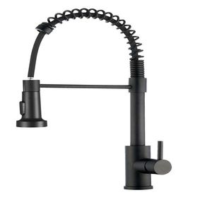 Rubinetto da cucina industriale a 1 maniglia, 1 foro, 3 fori, stile rustico, per camper, lavanderia, utility, RV, con doccetta estraibile a B per ambienti umidi - Product Image 1