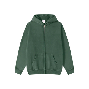 Sudaderas con capucha para hombre de alta calidad con logotipo personalizado, lavado ácido, con cremallera, para venta en línea, nueva llegada, las más populares, talla personalizada. - Product Image 1