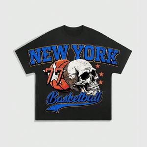 Camisetas Personalizadas de Estilo Urbano con Impresión por Sublimación para Hombre, Manga Corta, Corte Holgado, Estilo Boxy, con Dobladillo Desgastado y Gráficos - Product Image 4