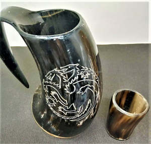 Vente chaude Viking buvant tasse en corne de buffle de haute qualité de corne article tasse en corne buvant Viking pour la maison hôtel - Product Image 3