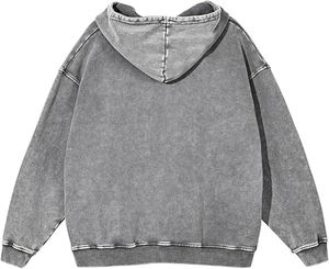 Sudadera con Capucha Extra Grande para Hombre, 100% Algodón, Felpa, Secado Rápido, Color Sólido, Informal, para Invierno, Corte Regular, Manga Larga, con Bolsillo - Product Image 4