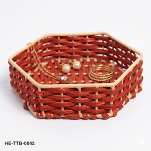 Panier de rangement en rotin vintage Weavora Terrava - Design tissé artisanal, gain de place et multifonctionnel pour la décoration de la maison - Product Image 1