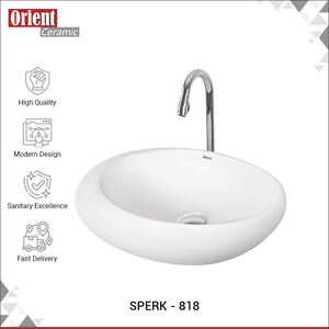 Lavabo de cerámica blanco de gran tamaño, de alta calidad, personalizado, montado en la mesa, de un proveedor indio, muy solicitado. - Product Image 2