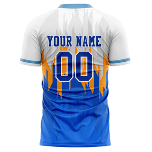 เสื้อฟุตบอลทีมชายไซส์ใหญ่ขายส่ง พิมพ์ลายโลโก้ด้วยความร้อน แบบกำหนดเองได้ ยูนิเซ็กซ์ โพลีเอสเตอร์ 100% แขนสั้น แห้งเร็ว - Product Image 2