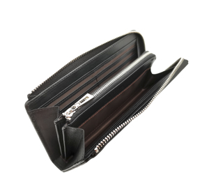 Castello Men's Women's Unisex <b>Wallet</b> Genuine Cowhide Soft Leather L-Zipper Polyester Stylish <b>Long</b> Design-Best Price - Product Image 5