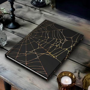 Diario de tapa dura con diseño de telaraña Web of Colors, cuaderno gótico negro, diario con papel rayado, regalo único de papelería con diseño de telaraña - Product Image 6
