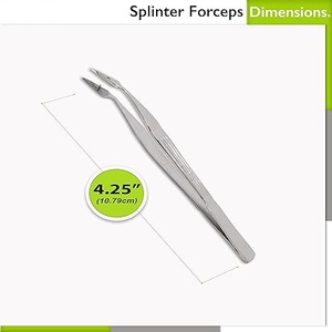 Pince à épiler professionnelle Carmalt Splinter Forceps à pointe de précision, instrument médical pour hôpital, laboratoire dentaire, premiers secours, approuvé ISO - Product Image 3