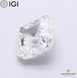 Diamant de laboratoire CVD de 2,50 carats de forme Asscher, couleur D, clarté VVS2, certifié IGI, pour bague de mariage personnalisée ou cadeau - Product Image 4