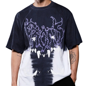 <b>Mens</b> Two Tone Gradient Graphic <b>Silk</b> Screen Printed T <b>Shirt</b> Short Sleeve Crew Neck Streetwear Casual Wholesale Custom Clothing - Product Image 1