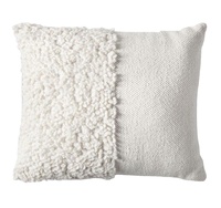 Housse de coussin de salon sur mesure, moderne, carrée, style marin, en coton 100% tricoté à la main, blanc neige, toutes saisons