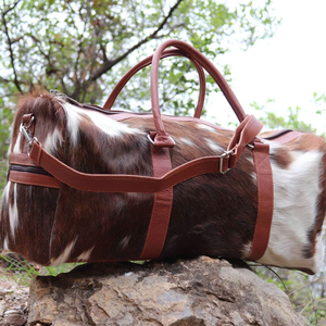 Sac de voyage en cuir de vachette, style personnalisé, sac de voyage en toile - Product Image 1