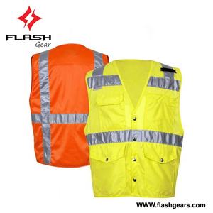 Veste de sécurité réfléchissante en maille hi vis, personnalisé, plusieurs poches, respirant, pour jogging en plein air, jogging de course, pour la construction de tapisserie - Product Image 5