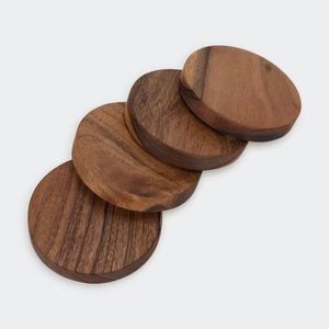 Handmade Solid Wood Coasters for <b>Drinks</b> | Natural Wooden Tea & Coffee Cup Coaster Set for Home, Office, Restaurant & Bar | Whole - Product Image 6