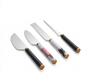 <b>Cheese</b> <b>Knife</b> <b>Set</b> Stainless Steel Blades Marble Handles Durable <b>Cheese</b> Tools For Kitchen Use Dining Use And Hotel Use Tableware - Product Image 1