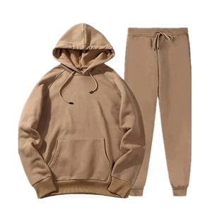 Nouvel ensemble décontracté unisexe : sweats à capuche épais et pantalons longs, 2 pièces, en molleton pour homme, idéal pour le sport et la course en automne - Product Image 2
