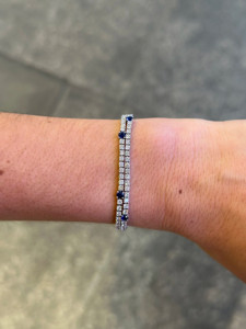 EtherStar Jewels - Brazalete de Diamantes Cultivados en Laboratorio con Certificación IGI, 2.30 Ct, Engaste en Canal, con Bisagras, Oro Sólido de 18K, 14K, 10K, Plata 925 - Product Image 2