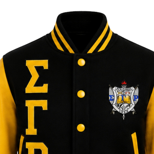 เสื้อแจ็คเก็ตบอมเบอร์ผ้าซาติน Sigma Gamma Rho สำหรับผู้หญิง น้ำหนักเบา ซิปเต็มตัว สไตล์ลำลอง แฟชั่นสำหรับชมรมนักศึกษา รับสกรีนโลโก้ ขายส่ง - Product Image 3