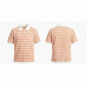 Camisetas Polo de Manga Corta a Rayas de Algodón, Personalizadas con Logotipo, al por Mayor - Product Image 5