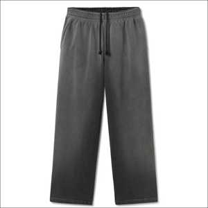 400GSM Heavyweight Canvas Breathable Sweatpants High Anti-Wrinkle Wide Leg Baggy Jogger Pants Drawstring Closure Custom Men's - Product Image 5