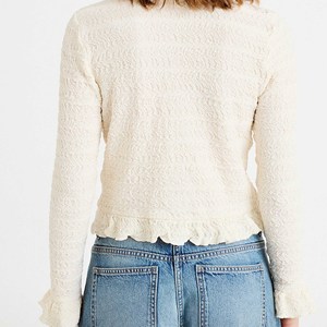 Sweat-shirt sportif à col rond respirant pour femme, pull de yoga à séchage rapide, hauts boutonnés pour activités de plein air, chemise d'entraînement fitness - Product Image 4