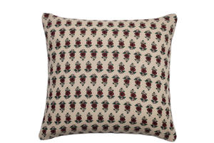 Housse de coussin carrée en coton écologique imprimée à la main style indien vintage, avec volants bohèmes 16x16 18x18 20x20 - Product Image 2