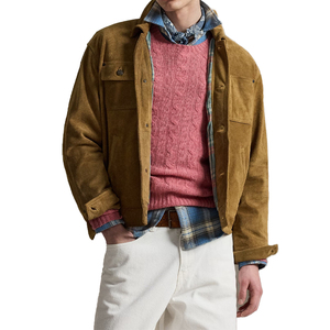 Top Trending Premium <b>Suede</b> <b>Jacket</b> Men Minimal Heritage Blouson OEM Custom Quiet Luxury Winter Fashion Outerwear Reinforced - Product Image 3