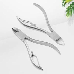 Coupe-ongles professionnel en acier inoxydable, ouverture large, pour ongles épais, forme biseautée, pointe incurvée/droite, tranchante, portable - Product Image 1
