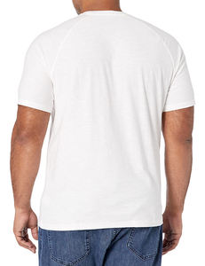 T-shirt en coton blanc à manches courtes pour homme, col rond, coupe classique, décontracté, logo sur le devant, respirant, 220g, couleur unie - Product Image 6