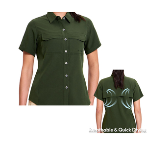 Camisa de Pesca de Manga Larga con Botones, Protección Solar UPF 50, de Secado Rápido, Anti-UV, Marca Personalizada OEM, Camisas de Pesca Columbia para Hombre - Product Image 6
