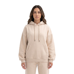 Premium Heavyweight Cotton Oversized Pullover Hoodies Custom Blank Fleece Tracksuit Unisex 500 GSM Drop Shoulder Hoodie Supplier - Product Image 2
