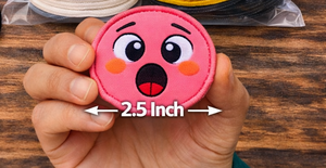 Écusson brodé personnalisé mignon à thermocoller ou à coudre, motif visage de dessin animé pour vêtements et accessoires - Product Image 5