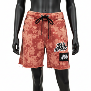 Shorts de Felpa de Algodón con Lavado Ácido para Mujer, 280 GSM, Tacto Suave, Transpirables, Estilo Vintage, Parche Personalizado, Shorts de Mujer con Lavado Ácido - Product Image 1